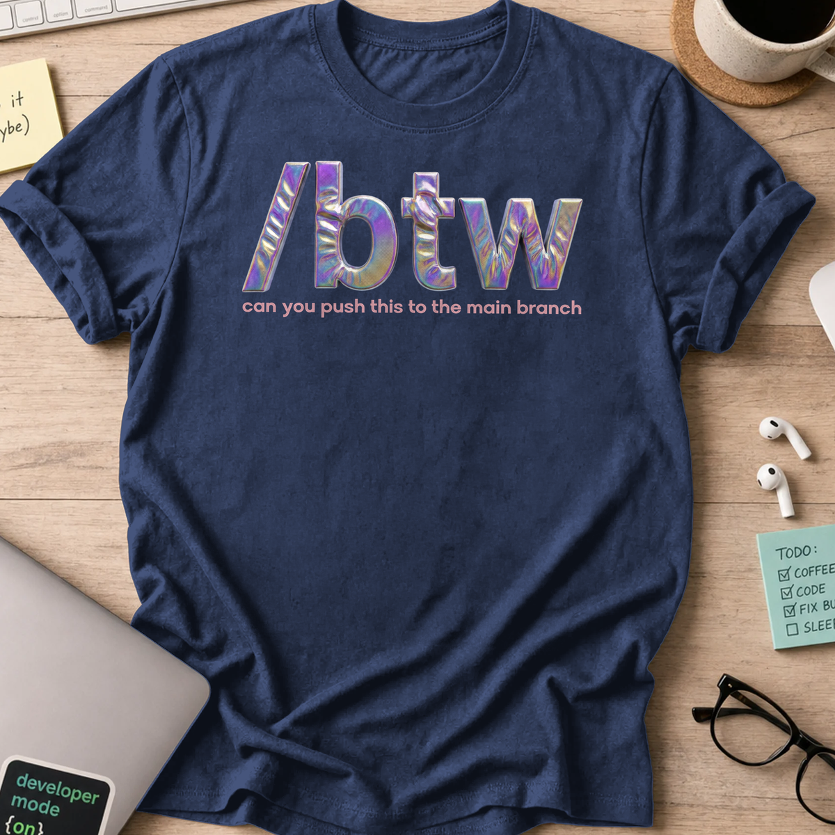 /btw Push To Main Branch Shirt - Navy