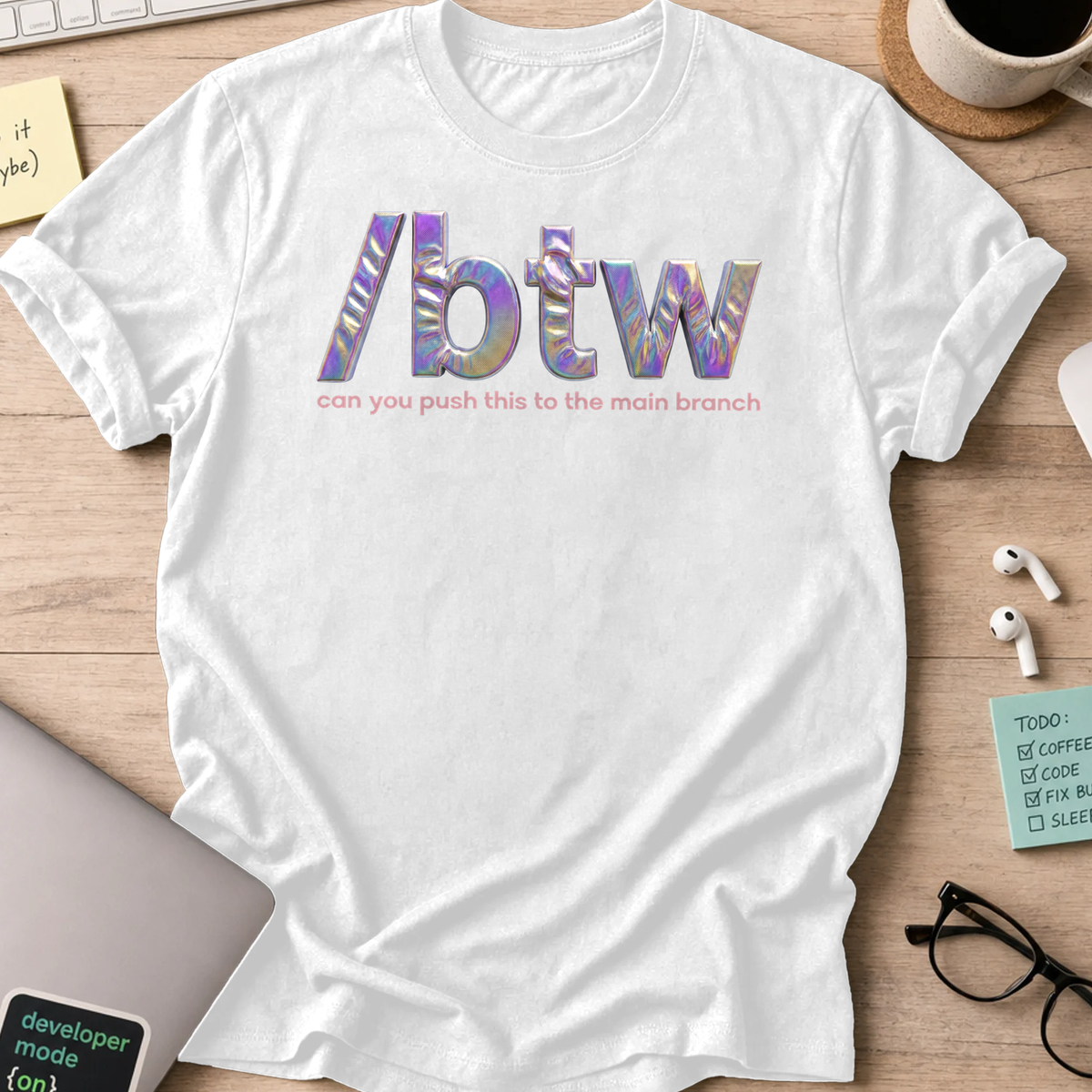 /btw Push To Main Branch Shirt - White