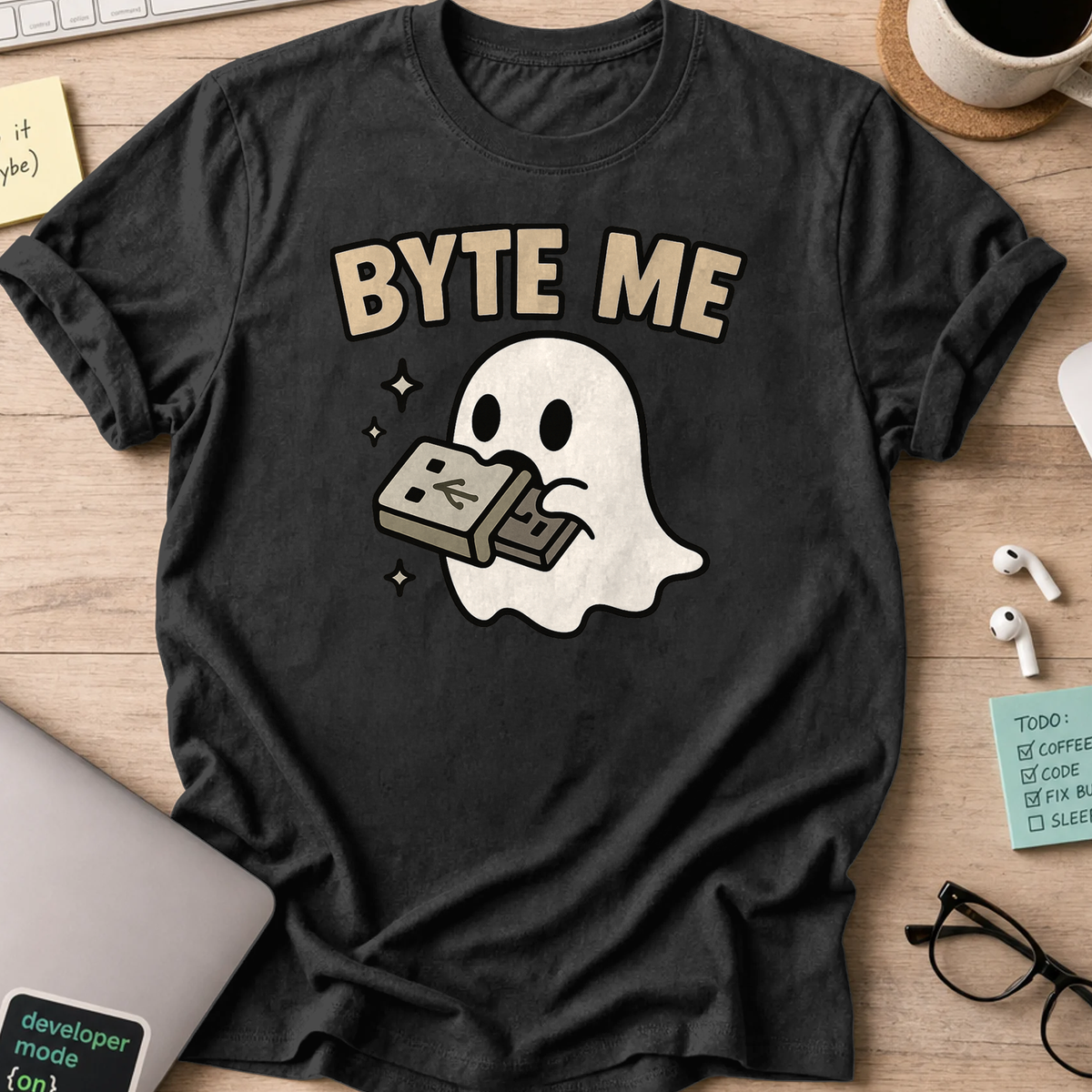 byte me shirt - Black