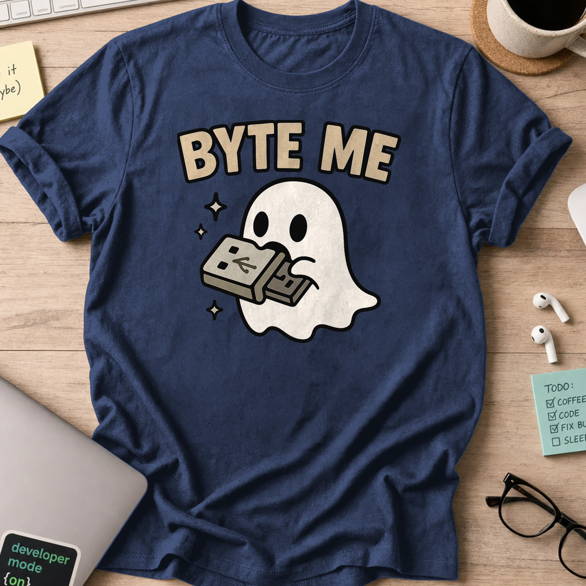 byte me shirt - Navy