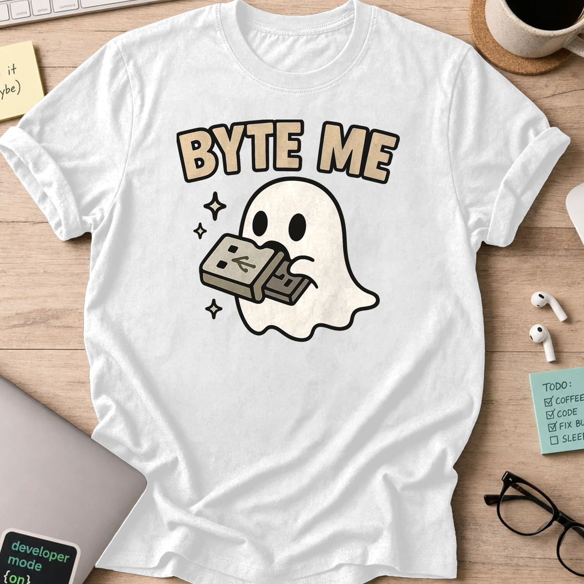 byte me shirt - White
