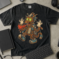 Cable Monster Shirt — Black Comfort Colors 1717 flat lay