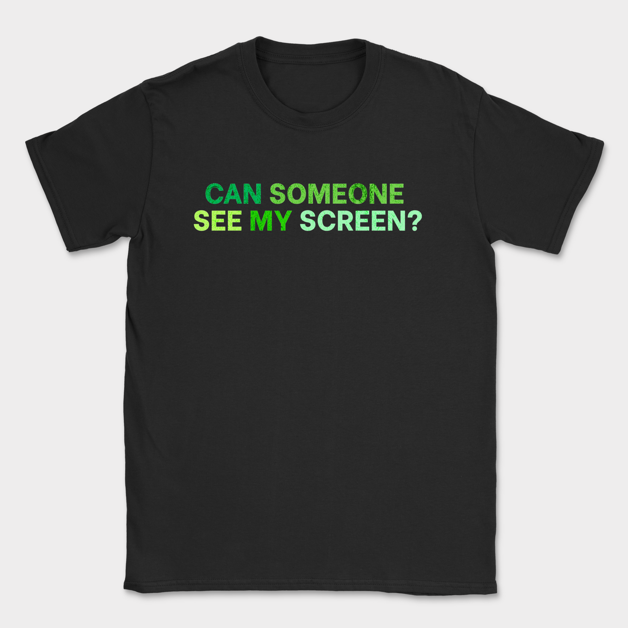 can someone see my screen shirt — Black
