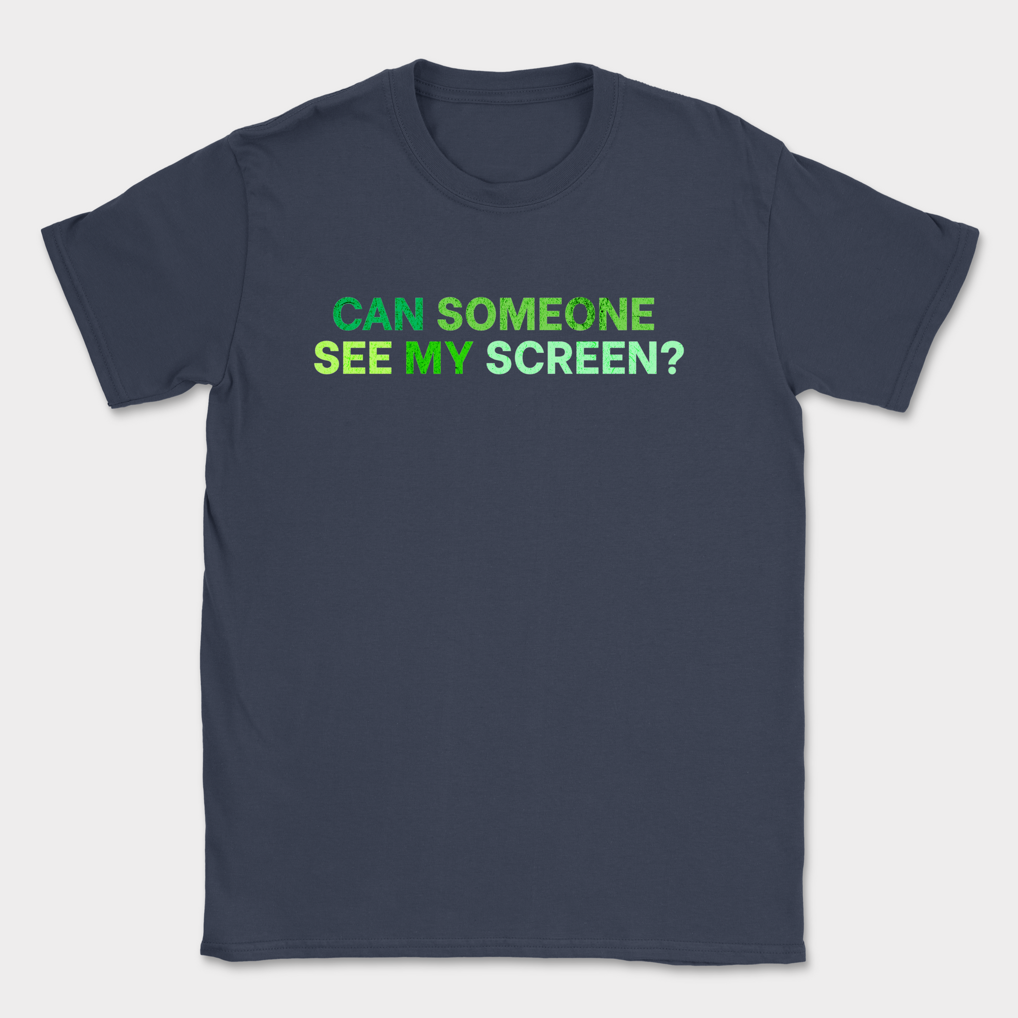 can someone see my screen shirt — Navy