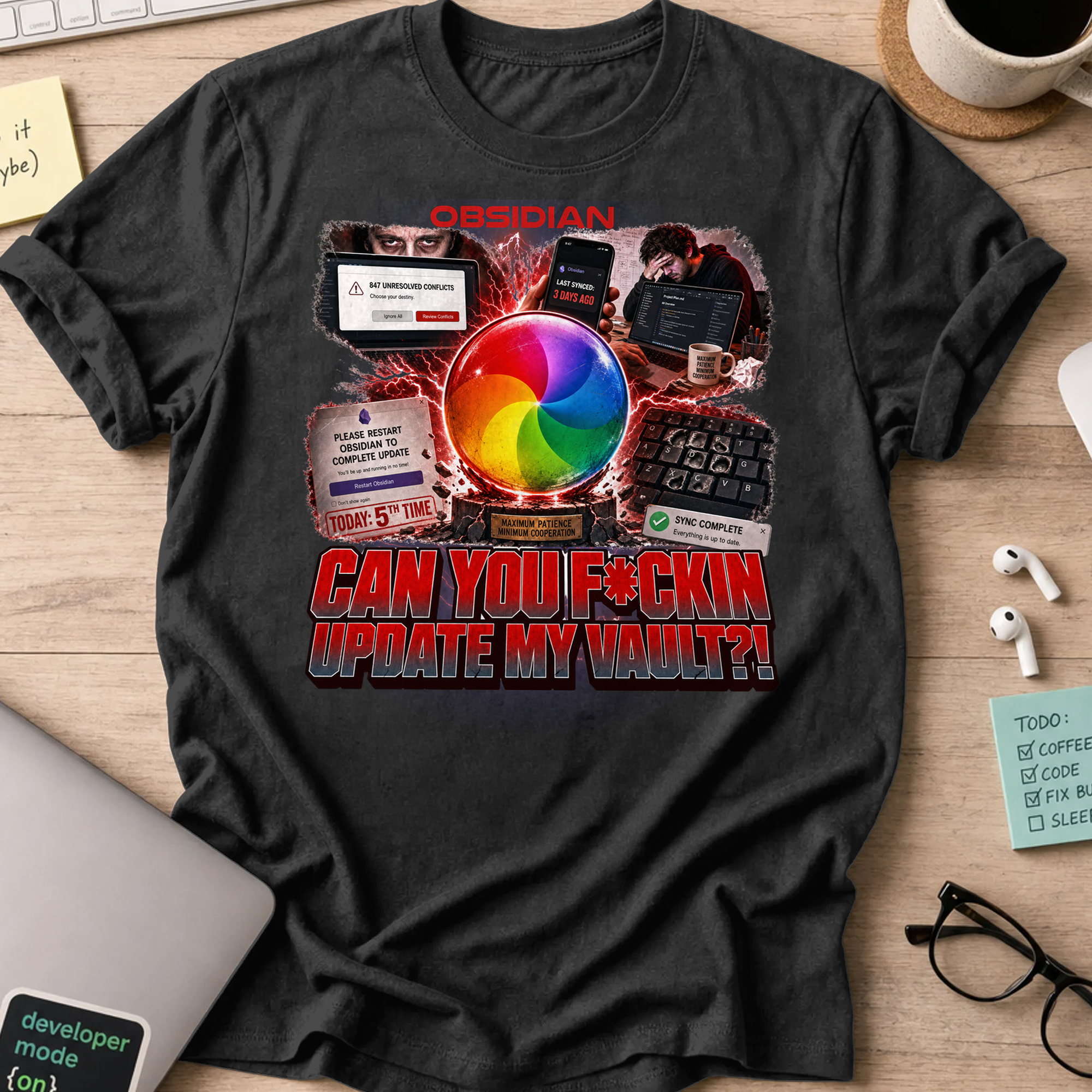 Can You F*ckin Update My Vault Shirt - Black