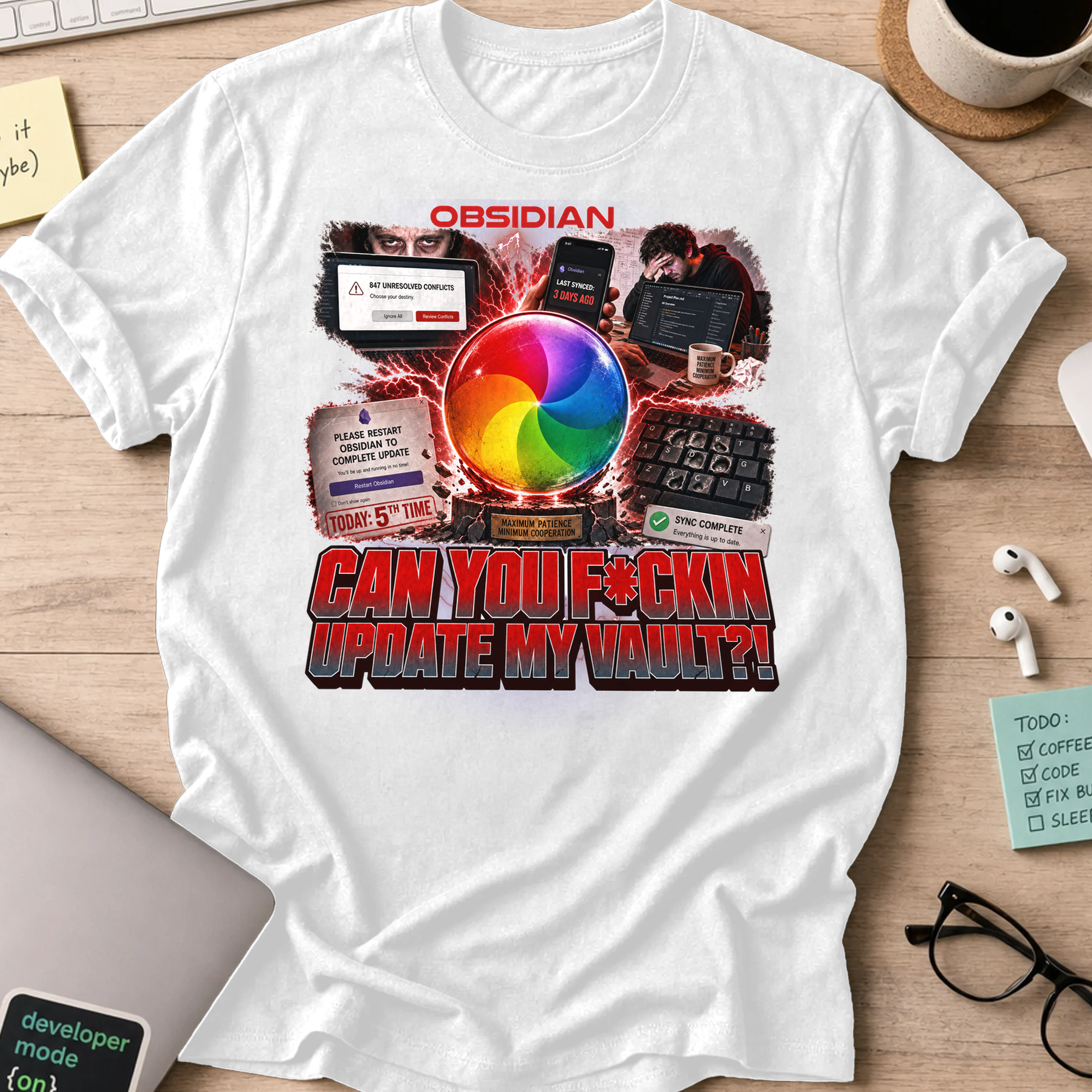 Can You F*ckin Update My Vault Shirt - White