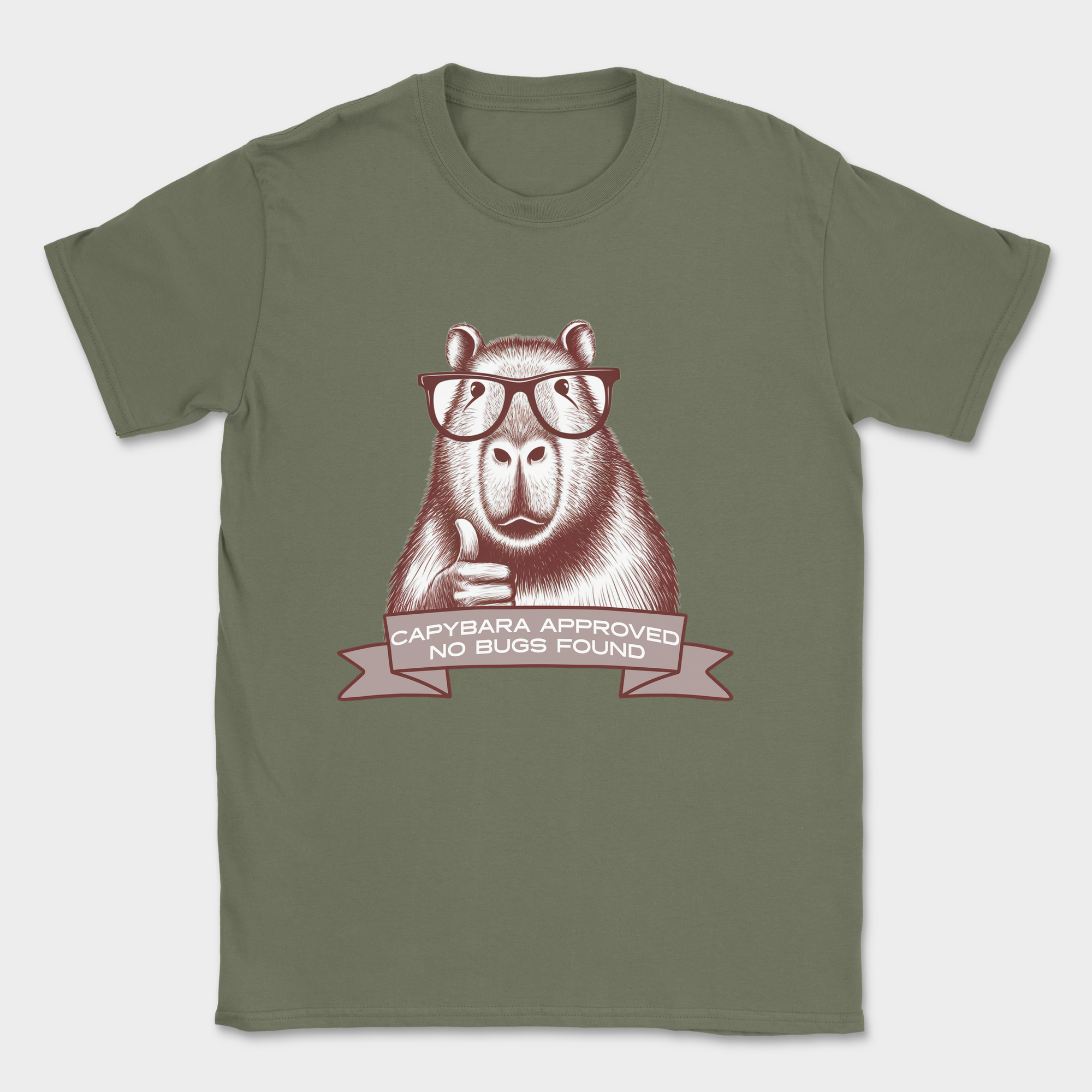 Capybara approved shirt — Military Green