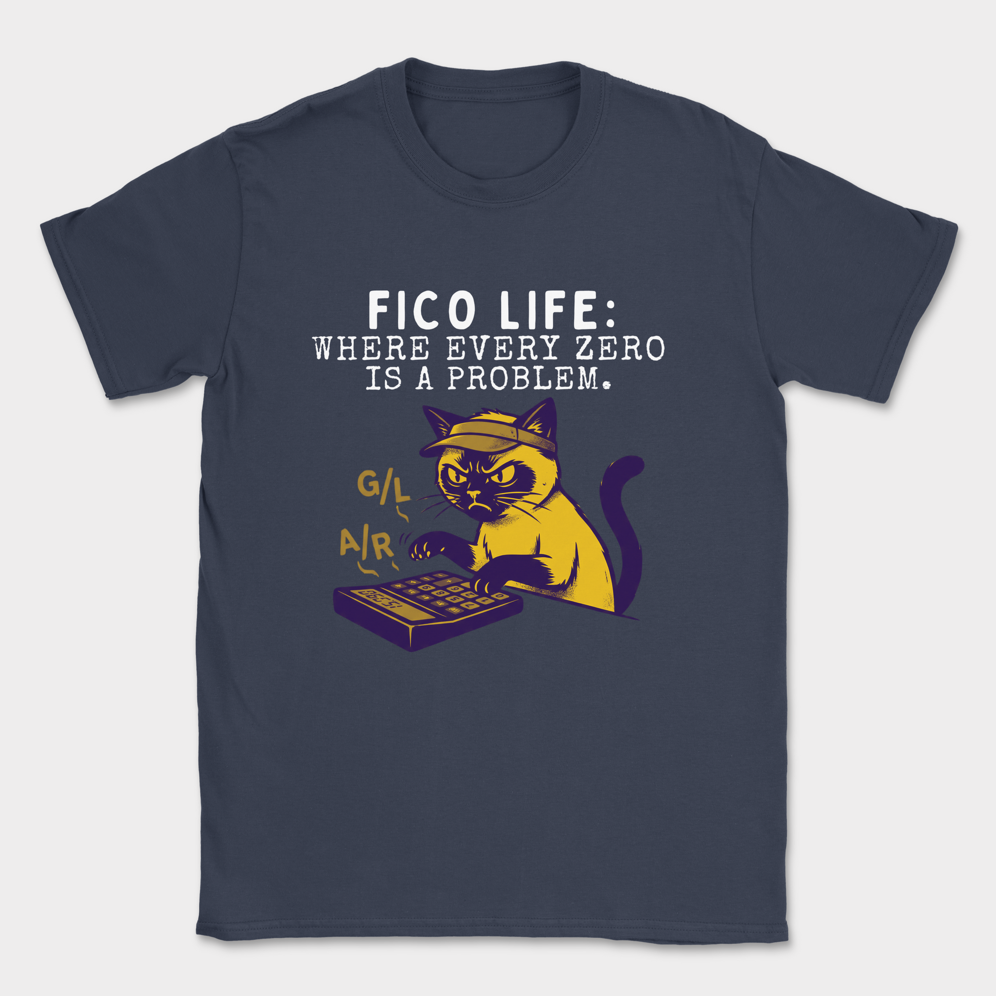 cat fico life shirt — Navy