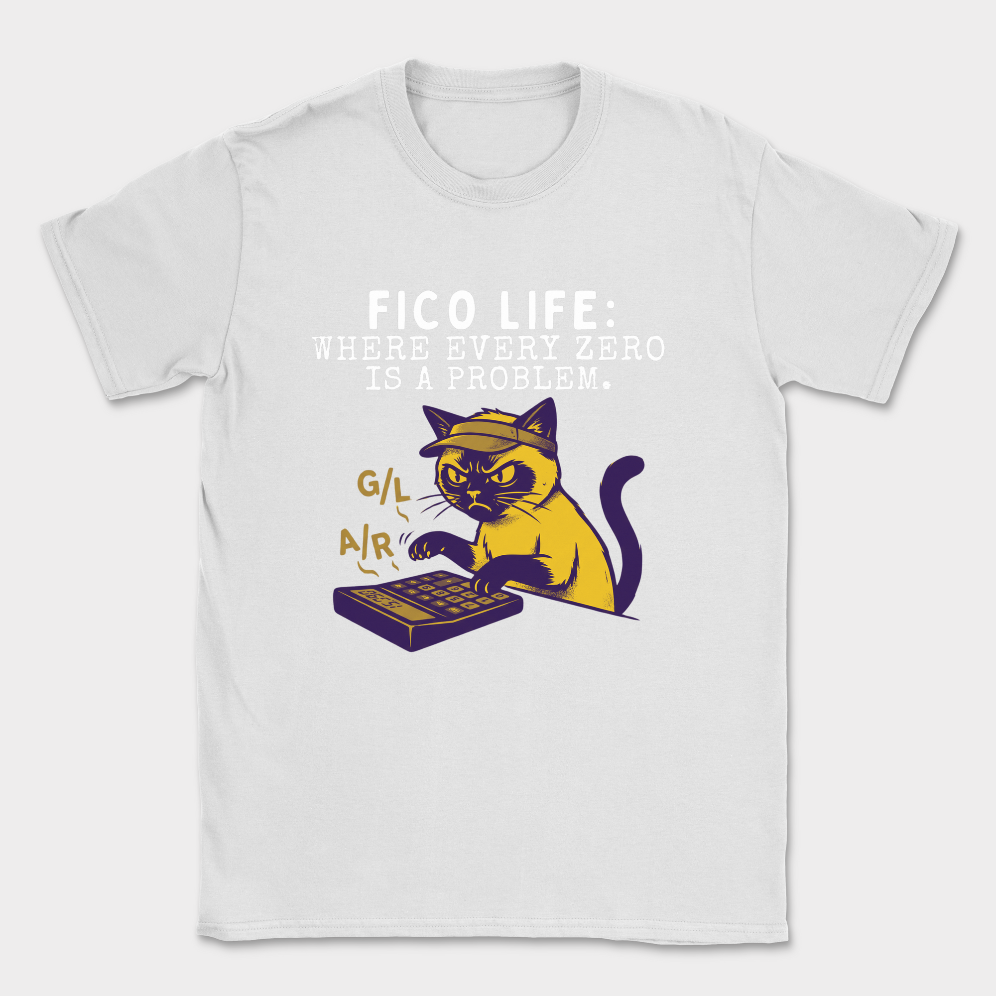cat fico life shirt — White