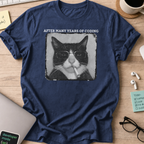 cat after many years of coding shirt - Navy