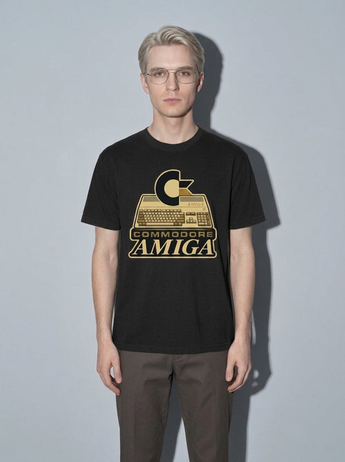 Commodore Amiga Premium Shirt - black--bust_to_thigh