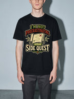 Side Quest Premium Shirt - black--bust_to_thigh