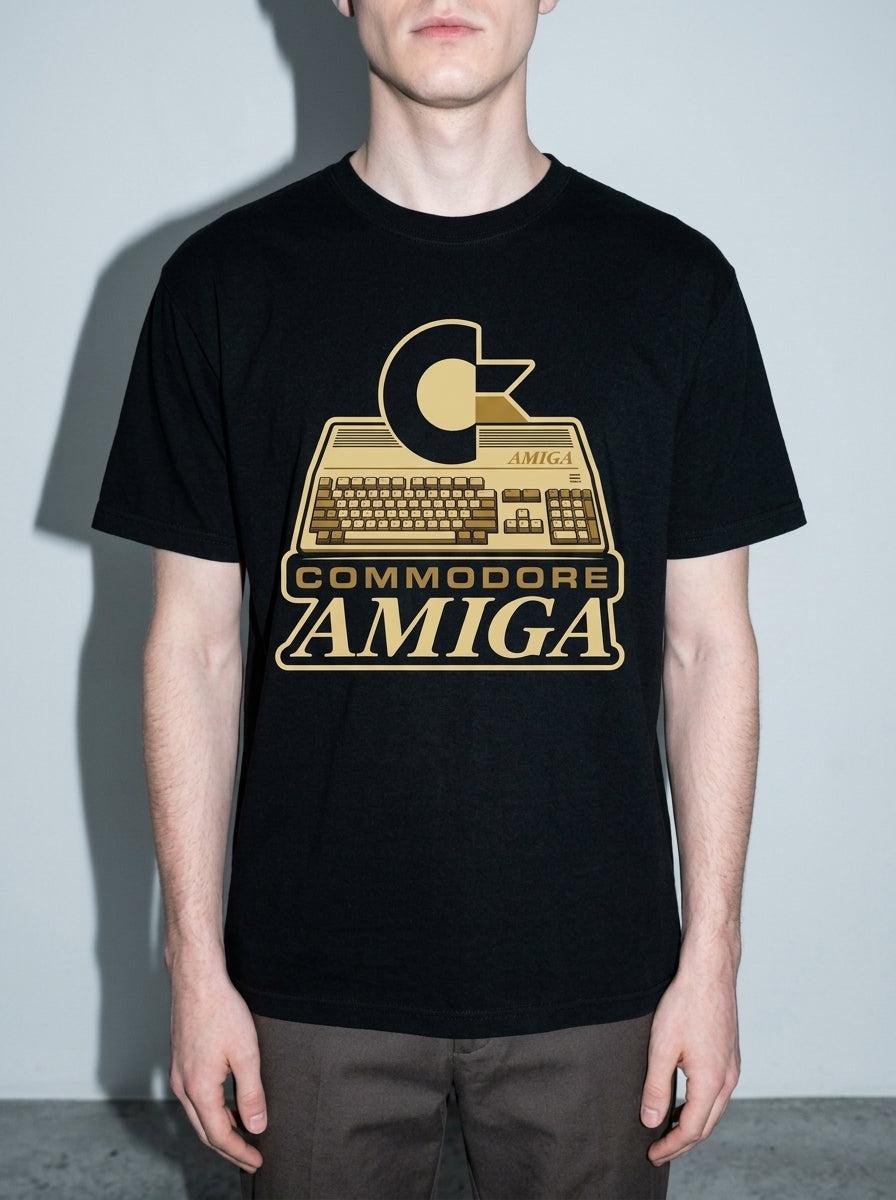 Commodore Amiga Premium Shirt - black--macro