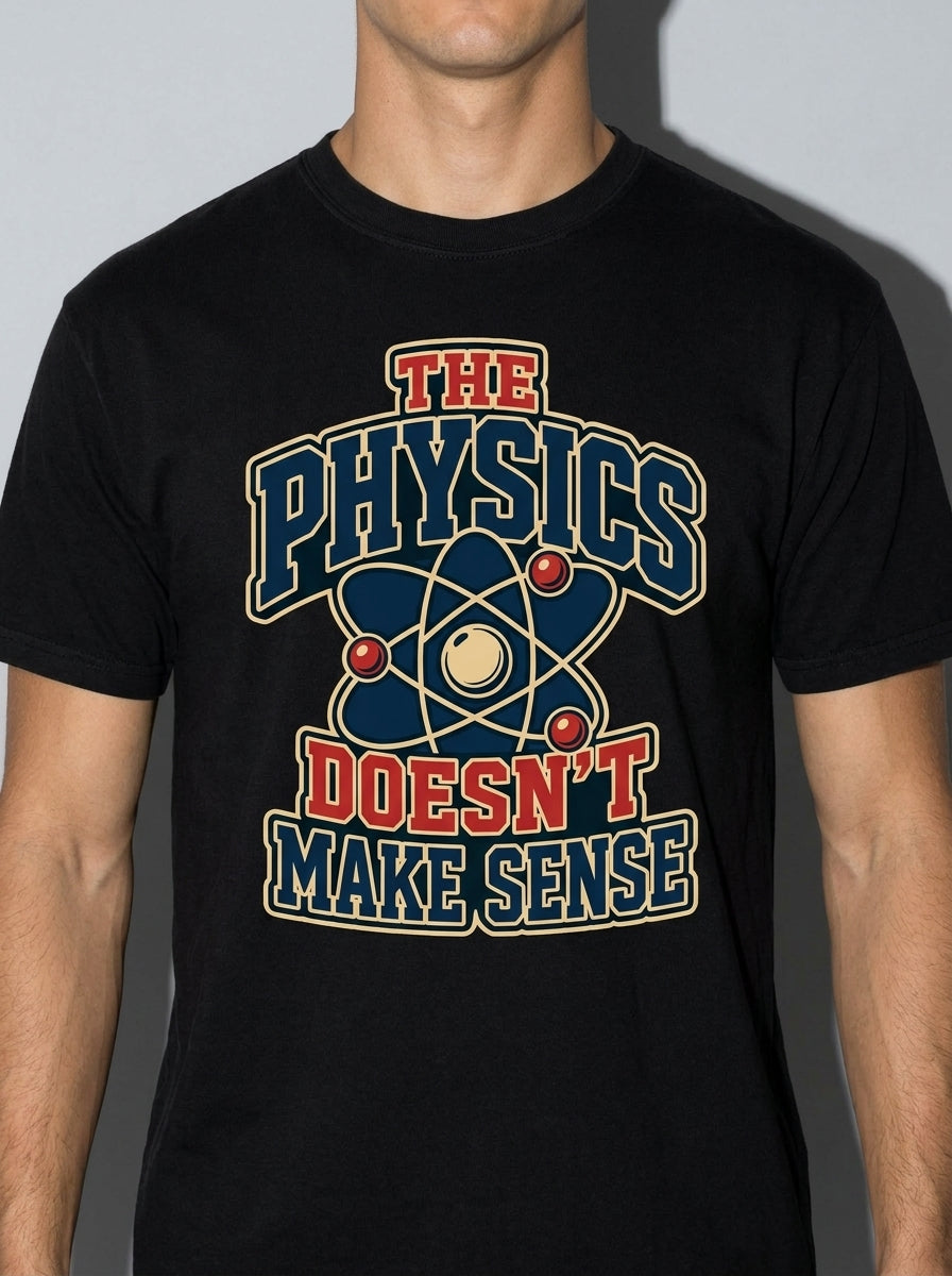 Physics Doesn’t Make Sense Premium Shirt - black--macro