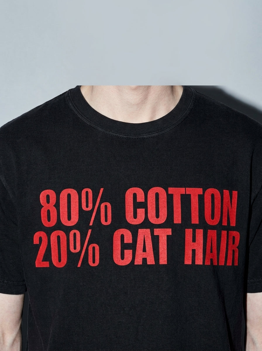 80% Cotton, 20% Cat Hair Premium Shirt - black--macro