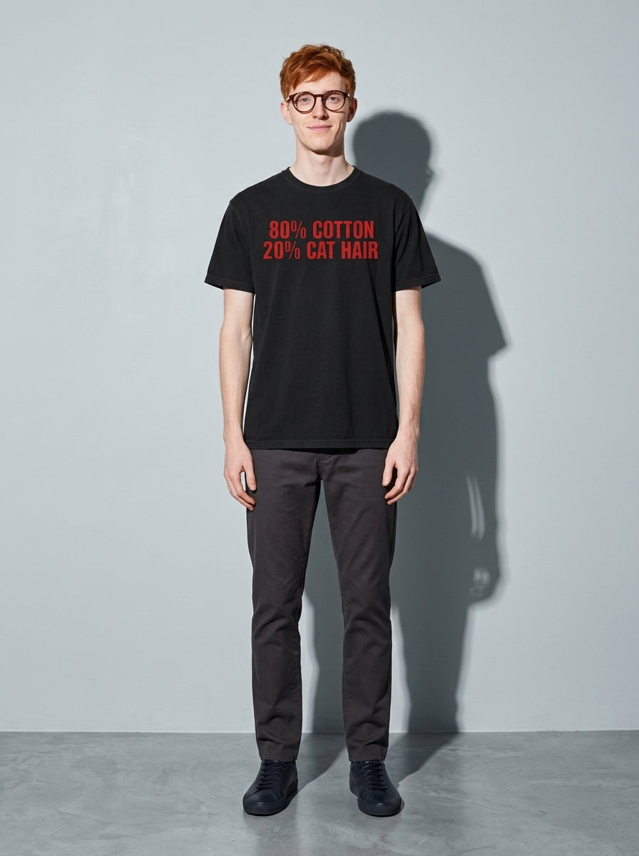 80% Cotton, 20% Cat Hair Premium Shirt - black--main