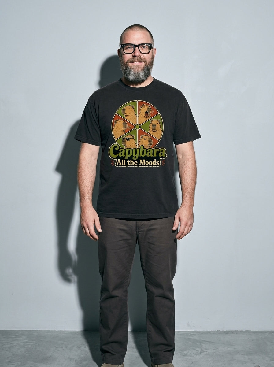 Capybara All the Moods Premium Shirt - black--main