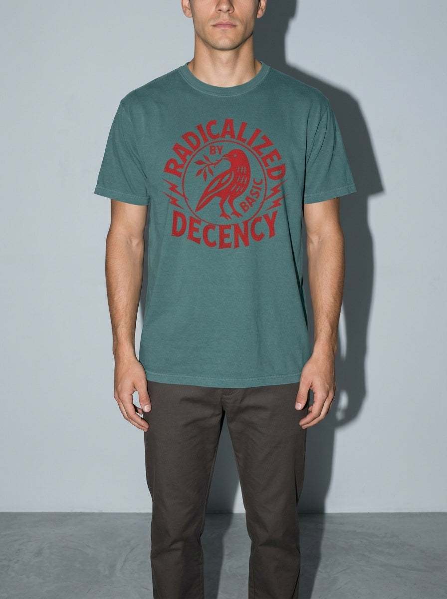 Radically Decent Premium Shirt - blue-spruce--bust_to_thigh