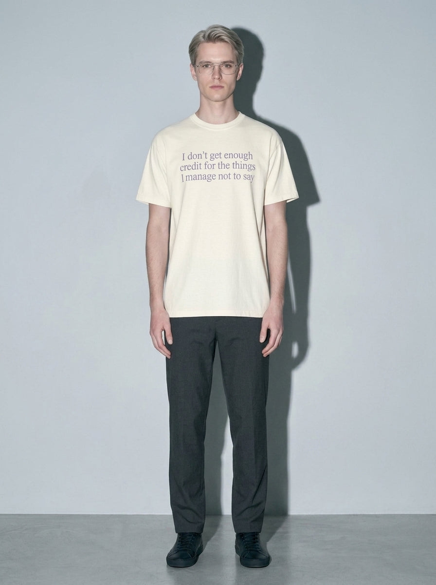 Not Enough Credit Premium Shirt - ivory--main