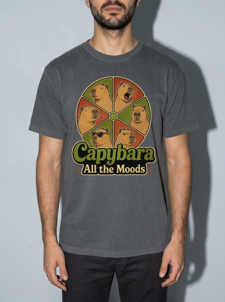 Capybara All the Moods Premium Shirt - pepper--bust_to_thigh