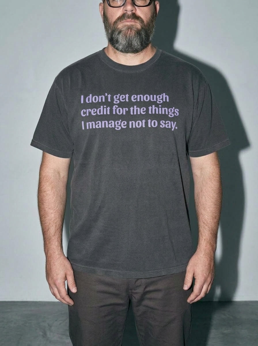 Not Enough Credit Premium Shirt - pepper--bust_to_thigh