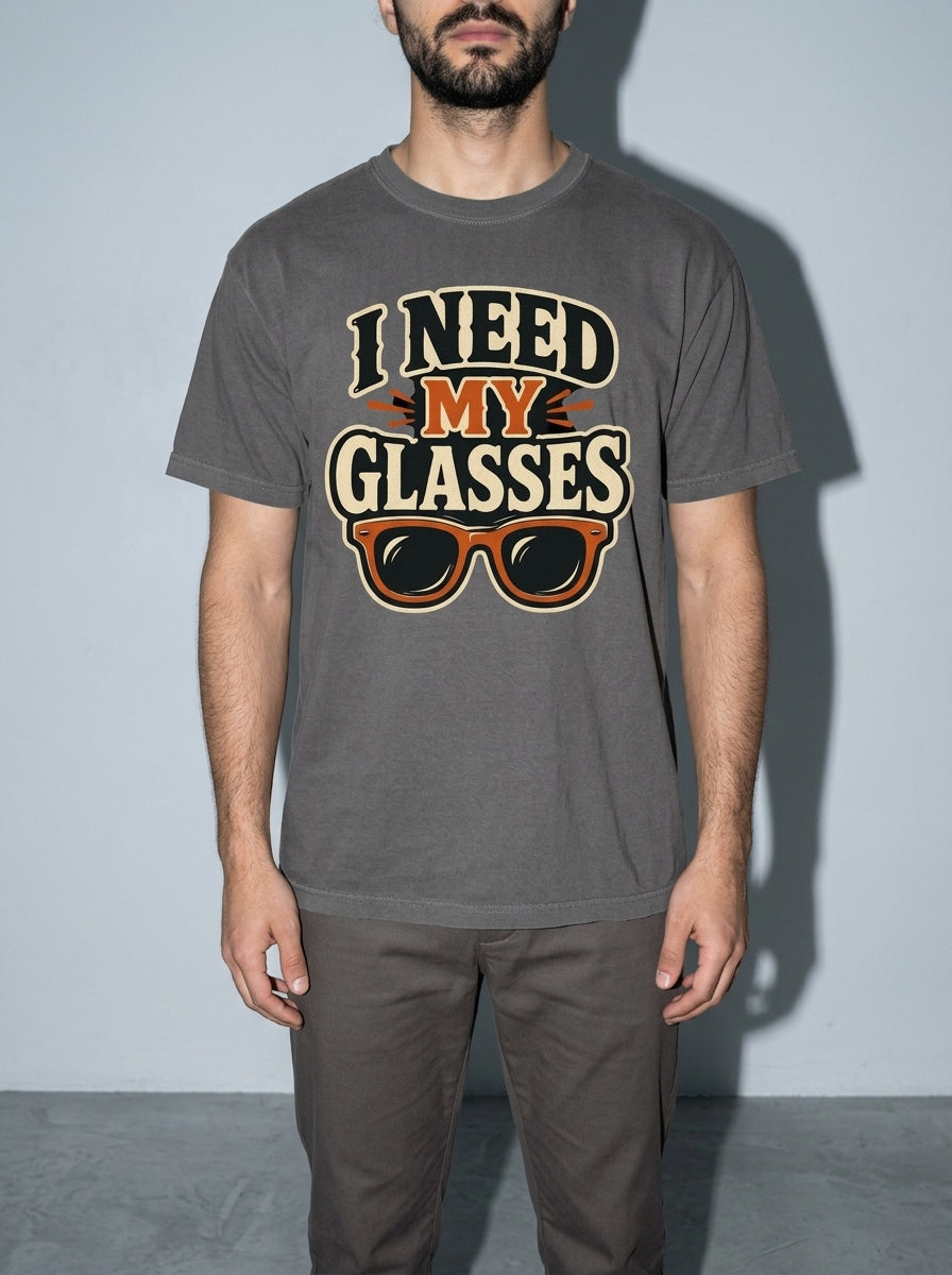 I Need My Glasses Premium Shirt - pepper--bust_to_thigh