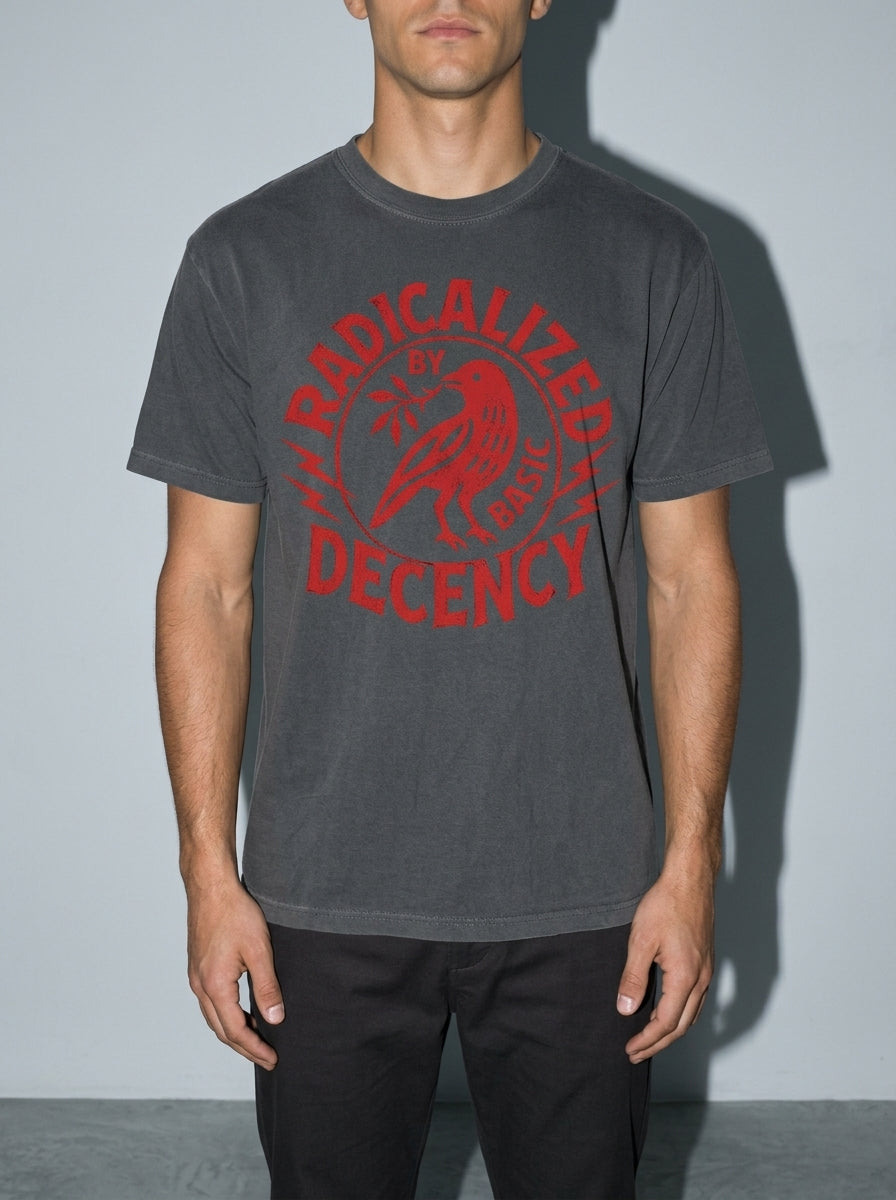 Radically Decent Premium Shirt - pepper--bust_to_thigh
