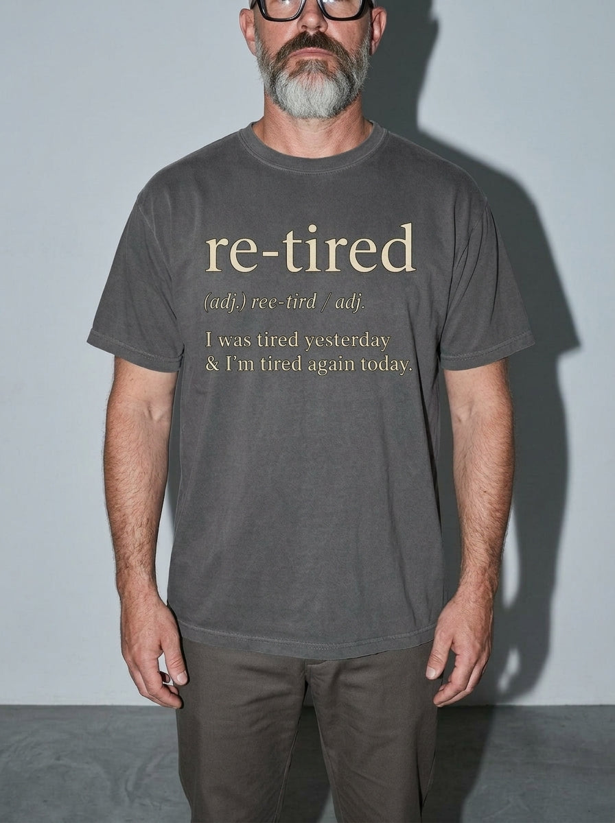 Re-Tired Premium Shirt - pepper--bust_to_thigh