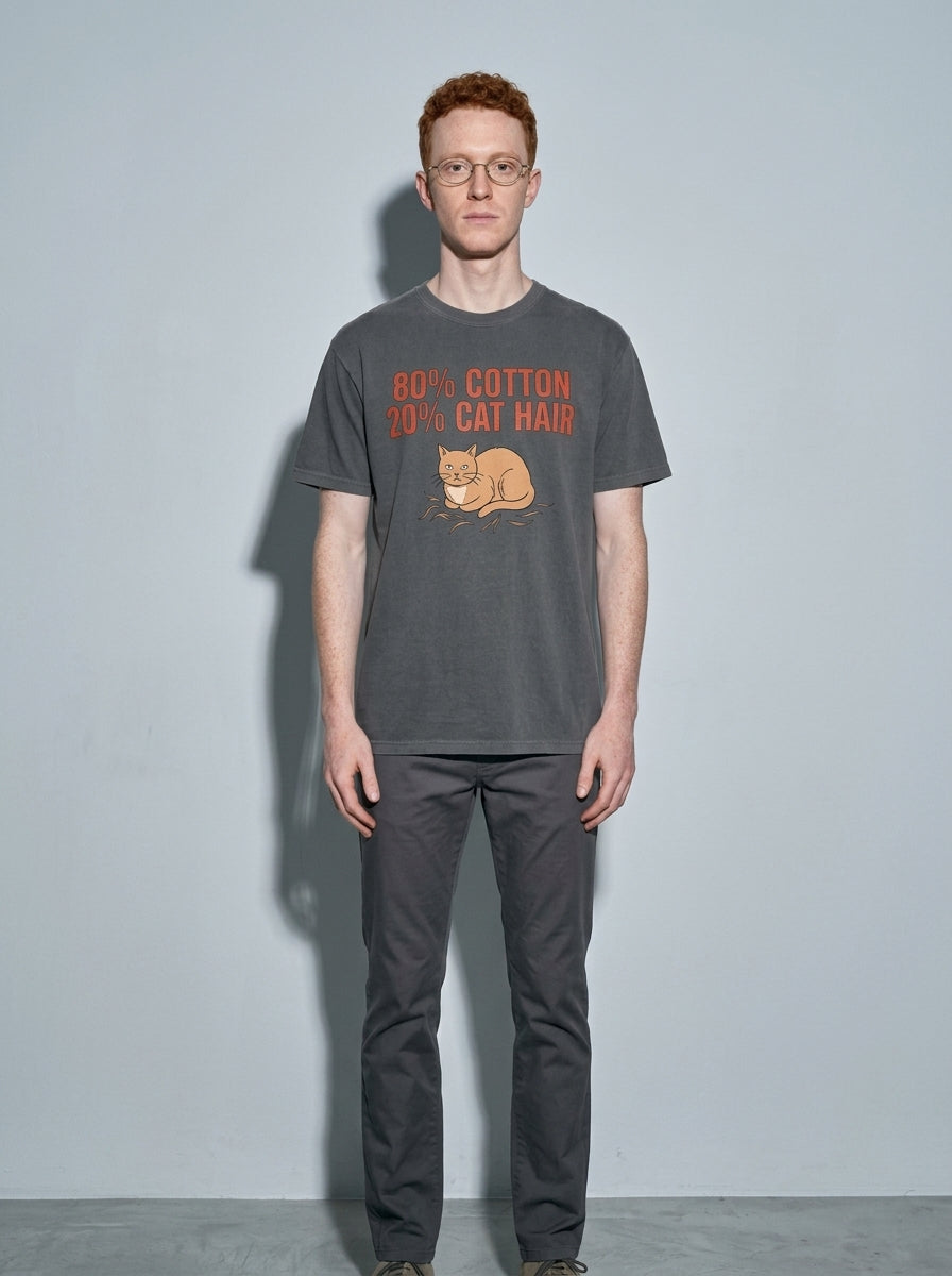 80% Cotton, 20% Cat Hair Premium Shirt - pepper--main