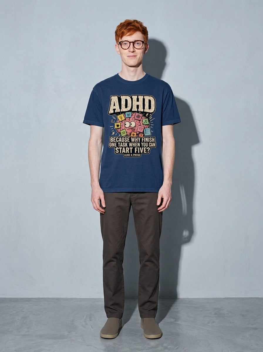 ADHD & Proud Premium Shirt - true-navy--main