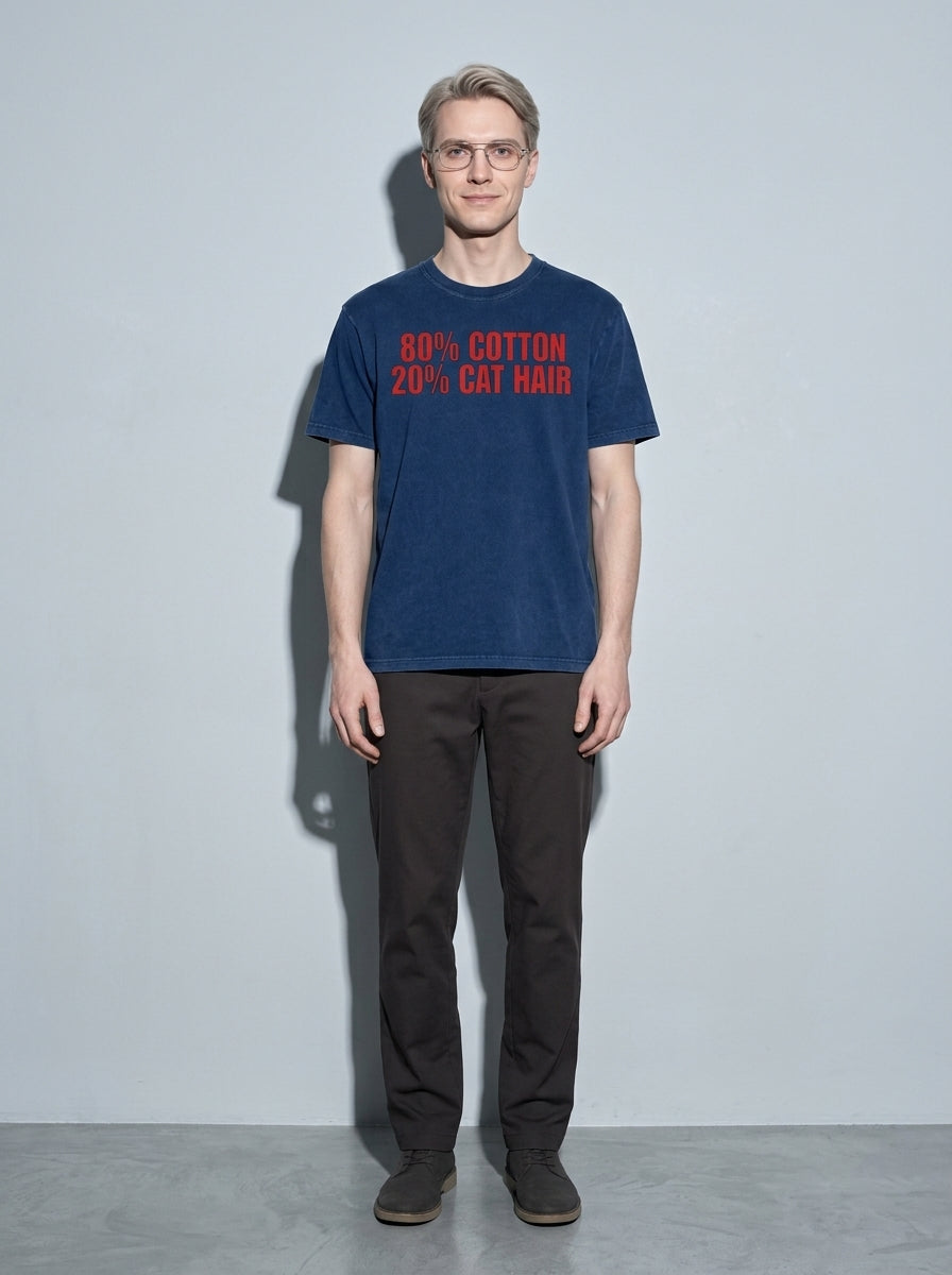 80% Cotton, 20% Cat Hair Premium Shirt - true-navy--main