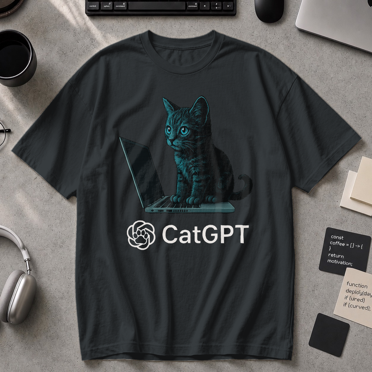 catGPT Premium Shirt - Black