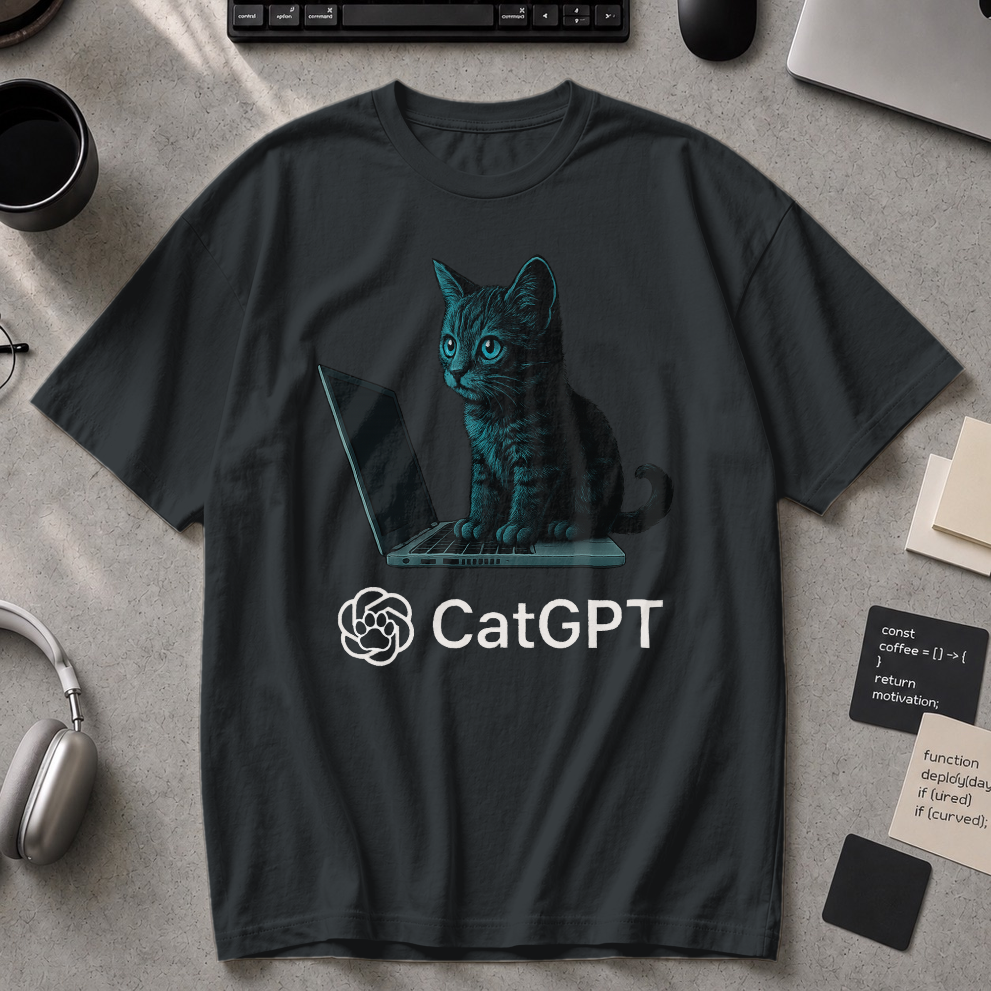 catGPT Premium Shirt - Black