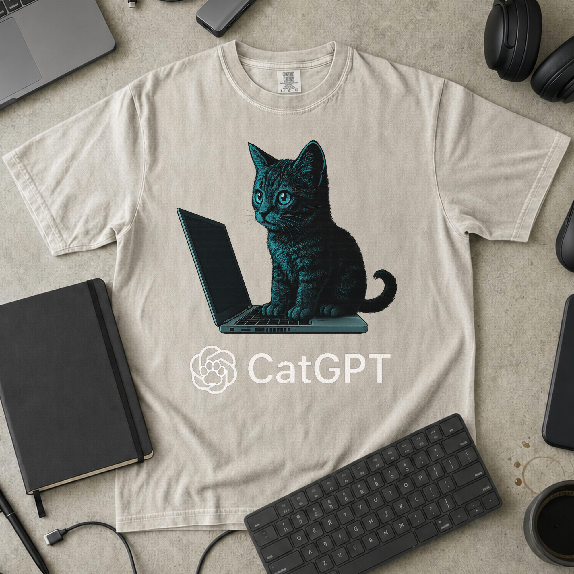 catGPT Premium Shirt — ivory Premium Shirt mock-up