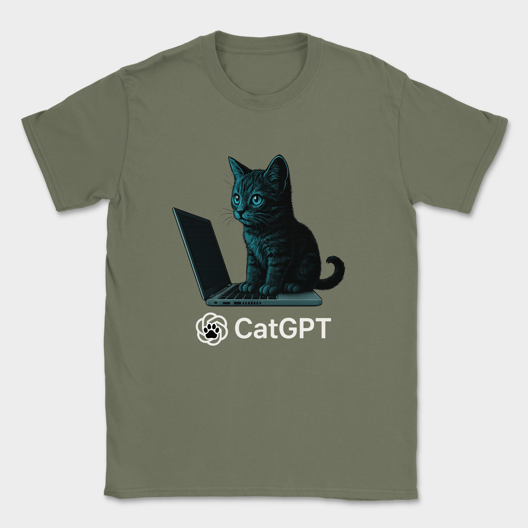 catGPT shirt — Military Green