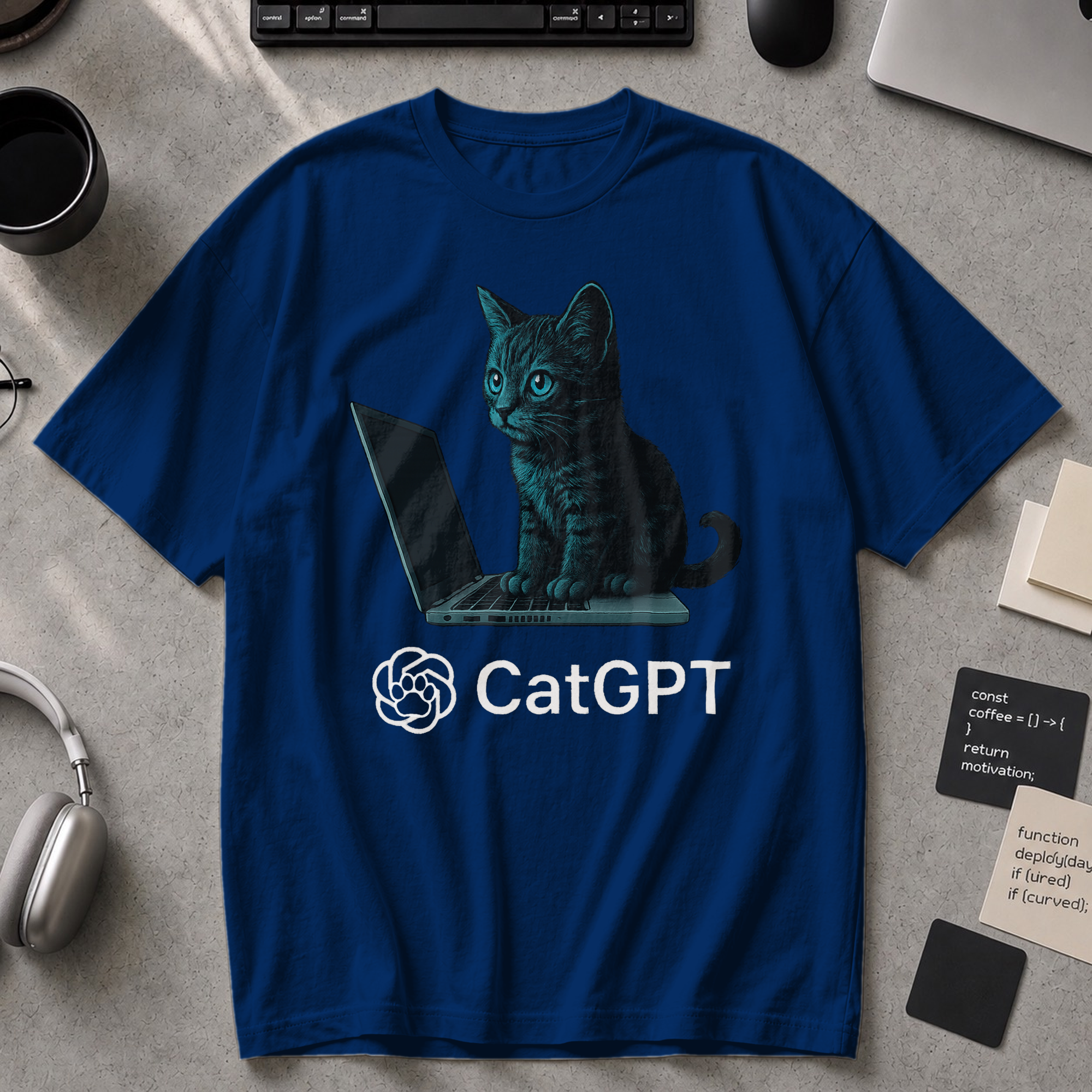 catGPT Premium Shirt - True Navy