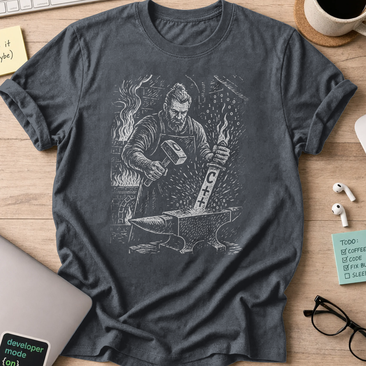 C blacksmith shirt - Dark Heather