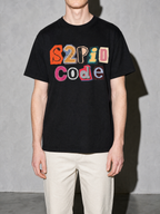 s2pid code Graphic IT Nerd T-Shirt — black bust to thigh