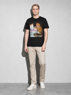 Senior Vibe Coder Cat Graphic IT Nerd T-Shirt — black main