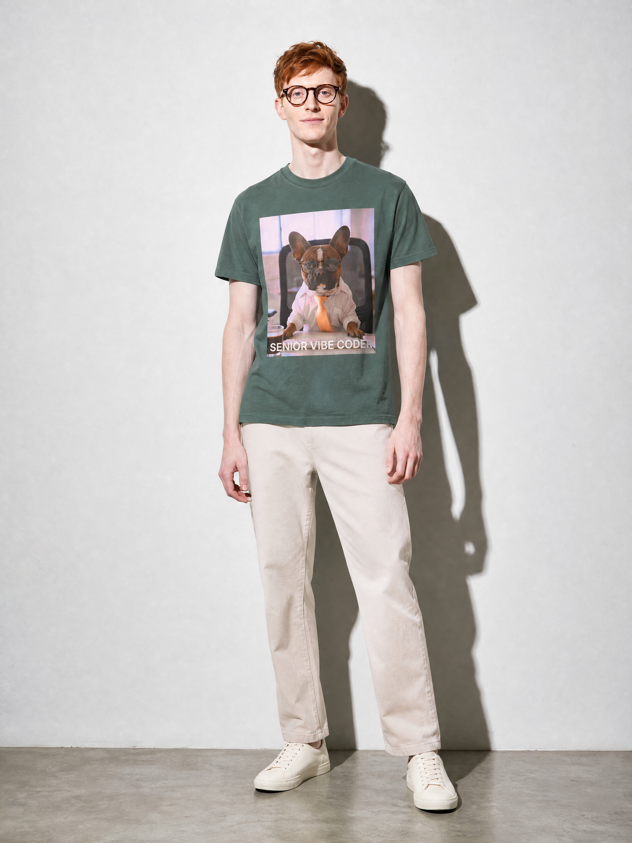 Senior Vibe Coder Graphic IT Nerd T-Shirt — blue-spruce main