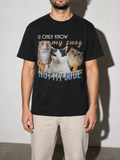 u only know my swag not my code Graphic IT Nerd T-Shirt — black bust to thigh