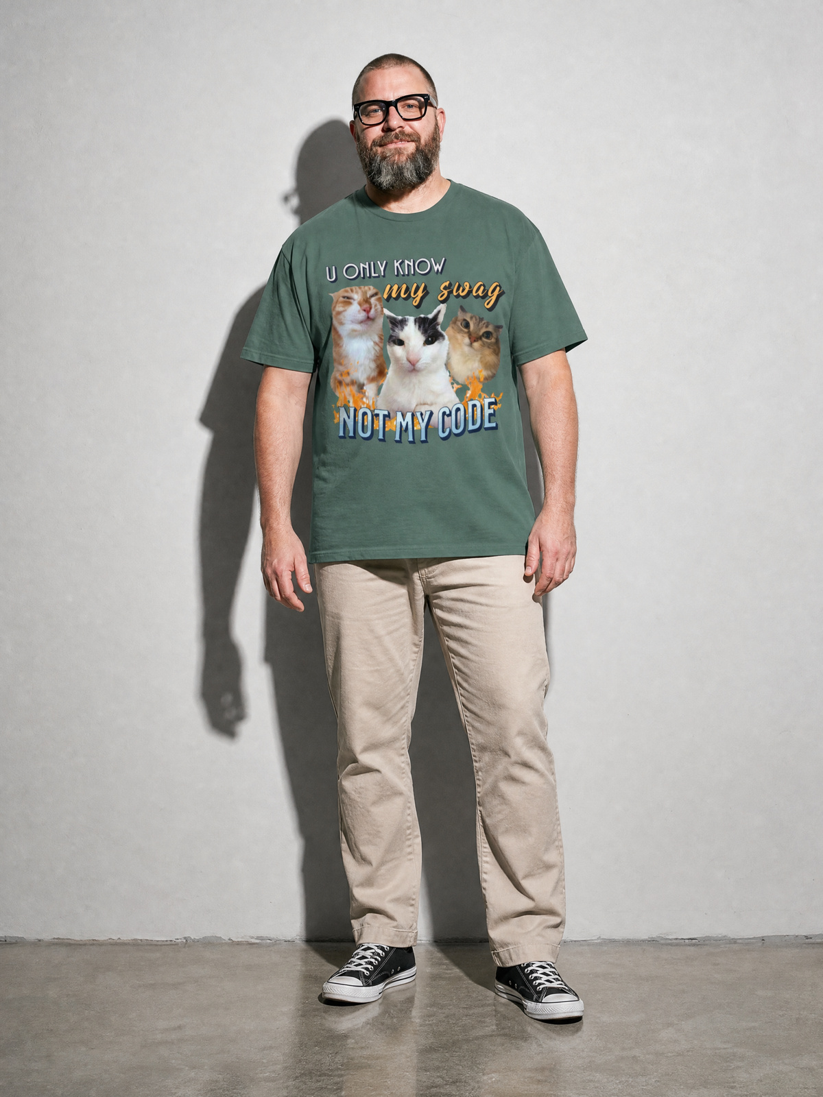 u only know my swag not my code Graphic IT Nerd T-Shirt — blue-spruce main