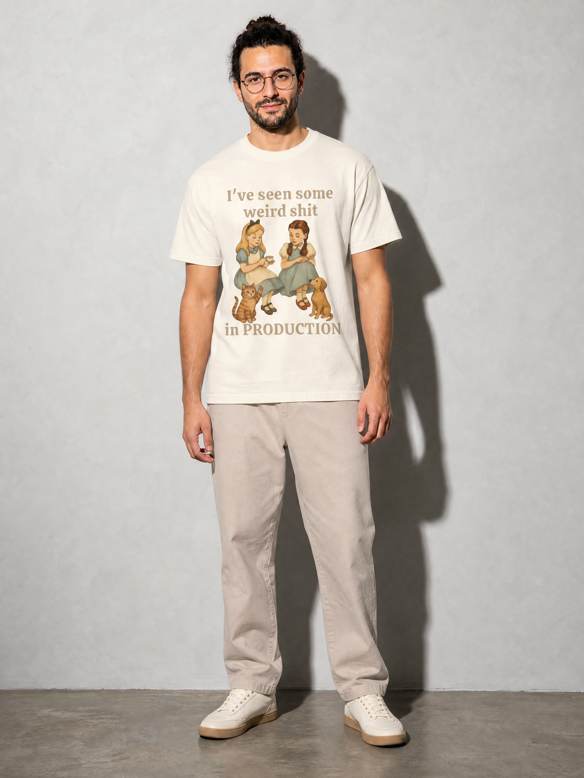 weird shit in production Graphic IT Nerd T-Shirt — ivory main