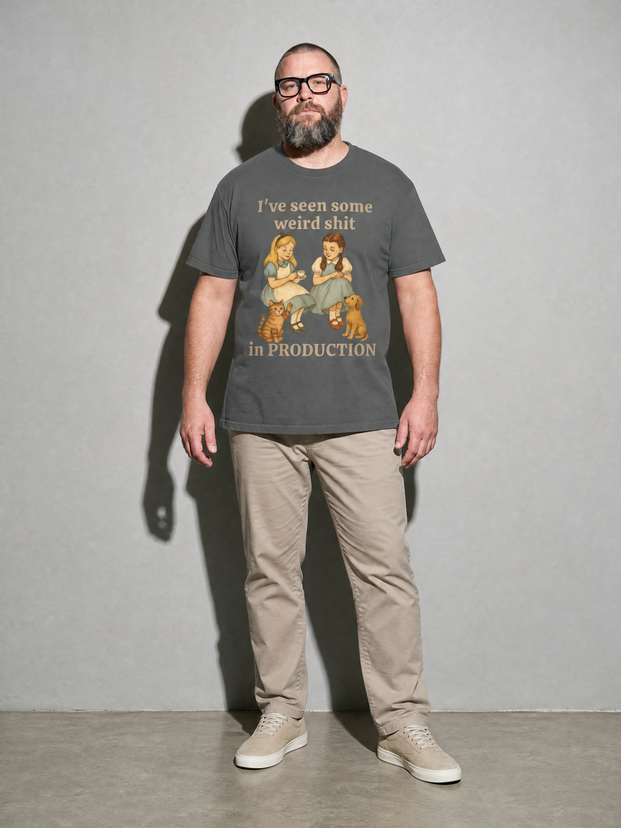 weird shit in production Graphic IT Nerd T-Shirt — pepper main