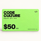 Code Culture $50 USD digital gift card — lime green