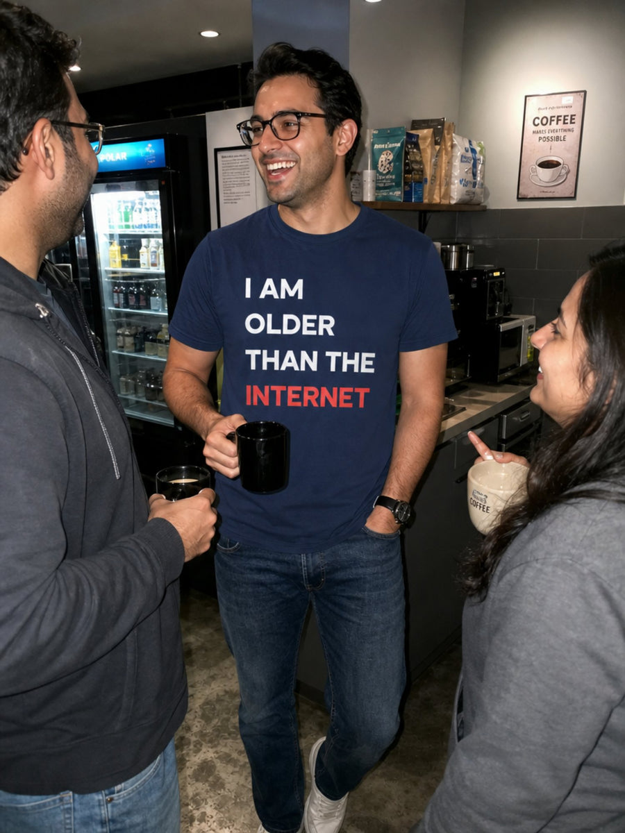 Developer in the navy I am older than the internet tee