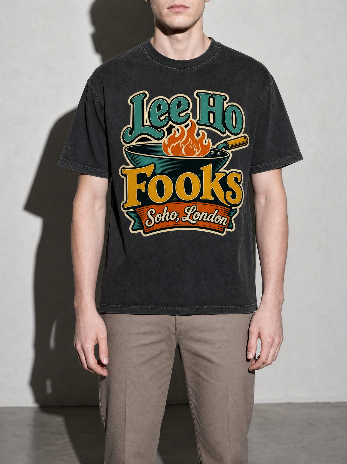 Lee Ho Fooks Premium Shirt - Black - on-model zoom