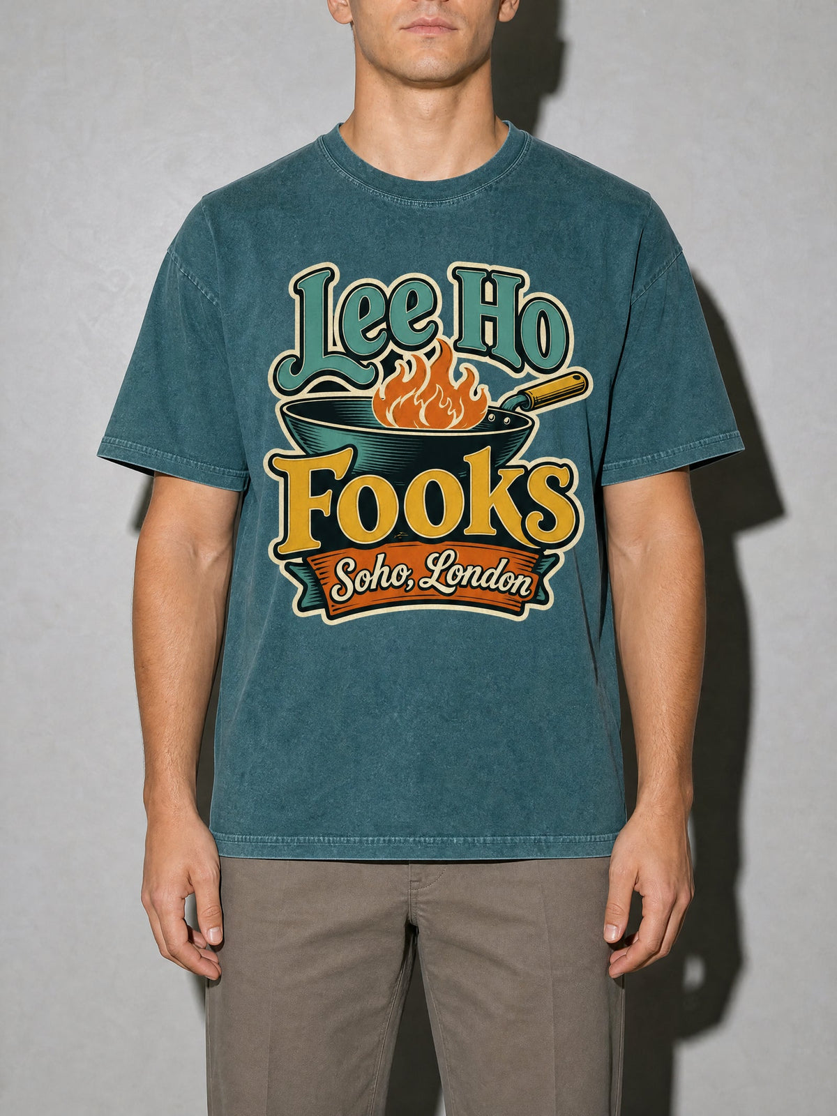 Lee Ho Fooks Premium Shirt - Blue Spruce - on-model zoom
