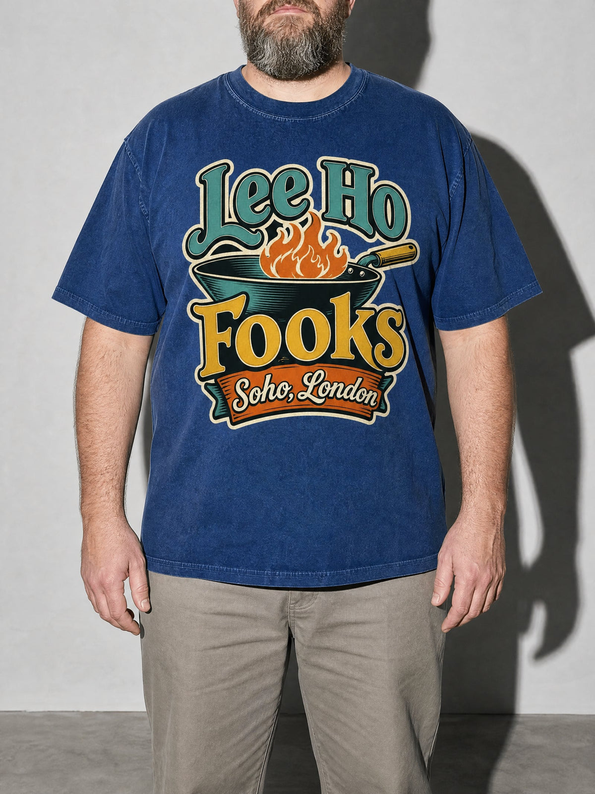 Lee Ho Fooks Premium Shirt - True Navy - on-model zoom