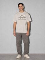 Normaldistribusaurus Premium Shirt - Ivory - on-model full length